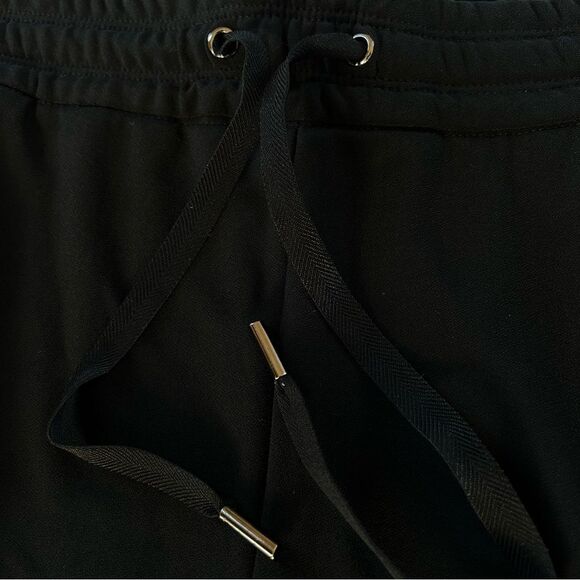 Joie Black Pull On Elastic Drawstring Waist Straight Leg Relaxed Fit Pants SZ L - Picture 10 of 13